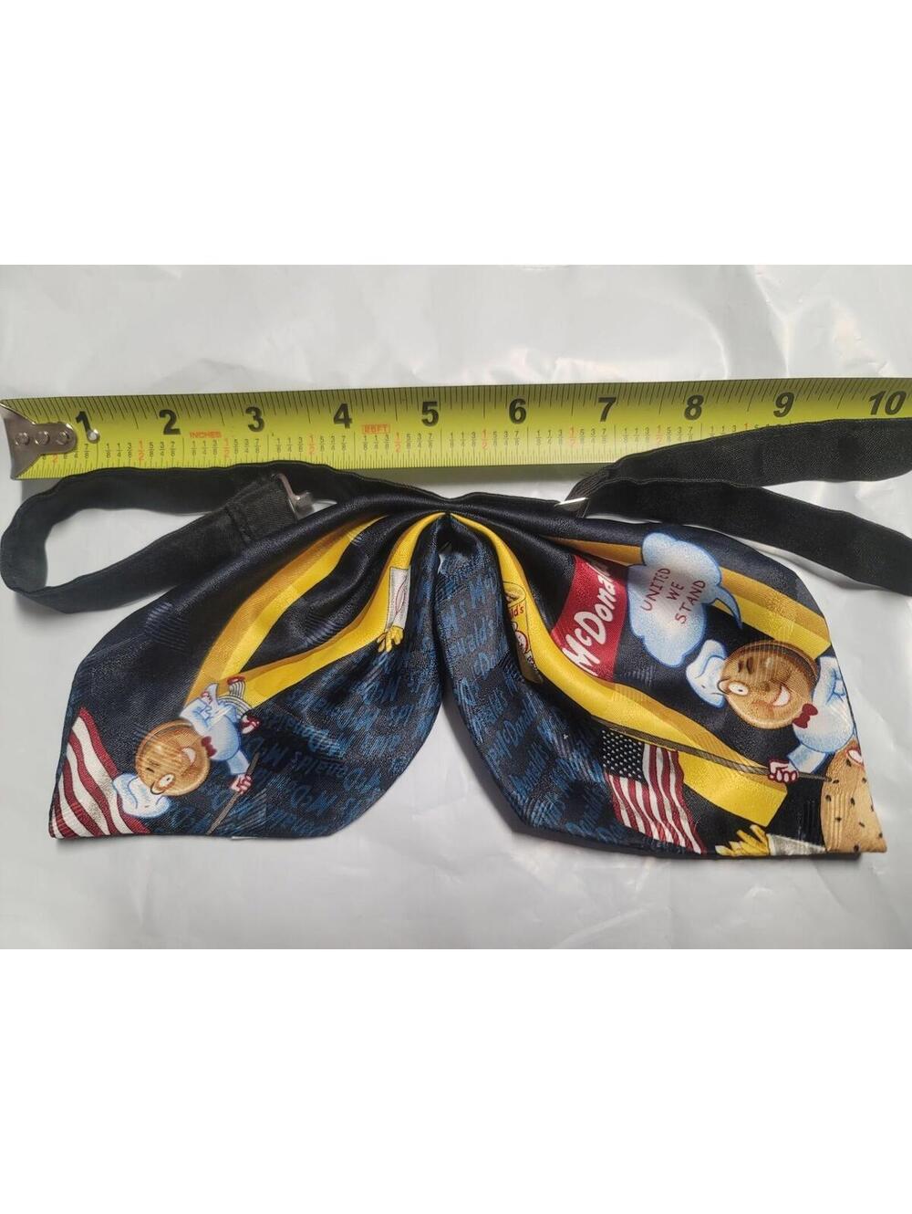 Mcdonald's Vintage Uniform Bow Tie With "United We Stand" Design & Flags, RARE